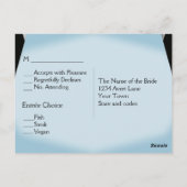 Blue Modern Save the Date Menu UAWG Postkarte (Rückseite)