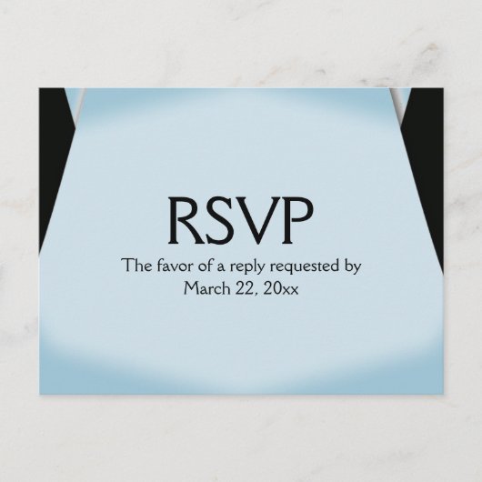 Blue Modern Save the Date Menu UAWG Postkarte (Vorderseite)