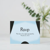 Blue Modern Save the Date Menu UAWG Postkarte (Stehend Vorderseite)