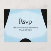 Blue Modern Save the Date Menu UAWG Postkarte (Vorderseite)