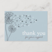 Blue Modern Script QR Code, vielen Dank für Ihr Ge Begleitkarte (Vorderseite)