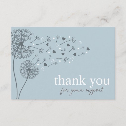 Blue Modern Script QR Code, vielen Dank für Ihr Ge Begleitkarte (Vorderseite)