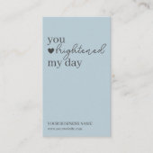 Blue Modern Script QR Code, vielen Dank für Ihr Ge Visitenkarte (Vorderseite)