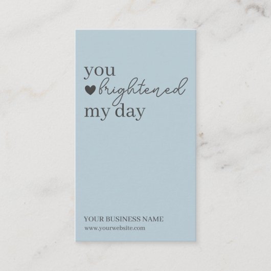 Blue Modern Script QR Code, vielen Dank für Ihr Ge Visitenkarte (Vorderseite)