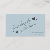 Blue Modern Script QR Code, vielen Dank Visitenkarte (Vorderseite)