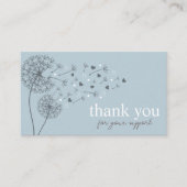 Blue Modern Script QR Code, vielen Dank Visitenkarte (Vorderseite)