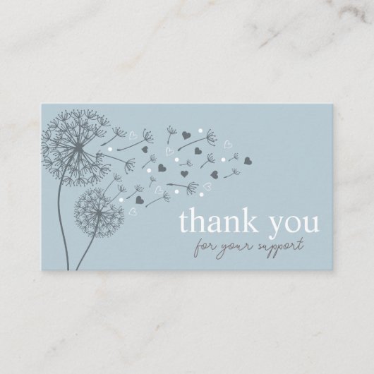 Blue Modern Script QR Code, vielen Dank Visitenkarte (Vorderseite)