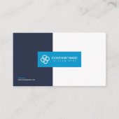 Blue Modern Simple Beruflich QR Code Scannable Visitenkarte (Vorderseite)
