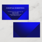 Blue Modern Simple Schlicht Business Card Visitenkarte (Vorne/Hinten)