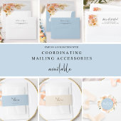 Blue Modern Simple Wedding Invitation Bly Band