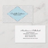 Blue Modern Stars Business Card Telefonnummerkarte (Vorne/Hinten)