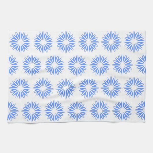 Blue Modern Sunburgs Geschirrtuch (Horizontal)