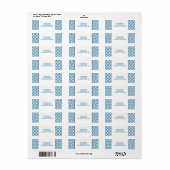 Blue Modern Triangle Holiday Address Labels (Vorne)