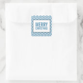 Blue Modern Triangle Holiday Stickers (Tasche)