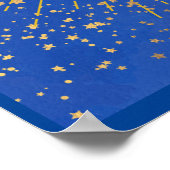 Blue Modern Wild Moon Child Stars Galaxy Bleibe Poster (Ecke)