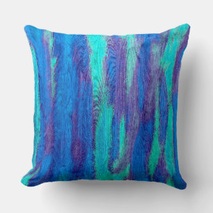 Blue Modern Wood Grain Hintergrund Kissen