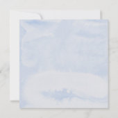 Blue Mommy n Baby Elephant w Foliage Boy Shower Einladung (Rückseite)