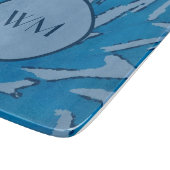 Blue Monogram Agave Cutting Board Schneidebrett (Ecke)