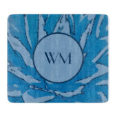 Blue Monogram Agave Cutting Board Schneidebrett (Vorderseite)