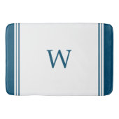 Blue Monogram Badematte (Vorderseite)