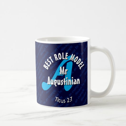 Blue Monogram BEST ROLE MODELL Custom Scripting Kaffeetasse (Rechts)