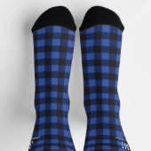 Blue Monogram Buffalo Kariert Socken (Oben)