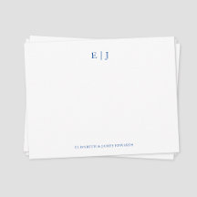 Blue Monogram Couple Initials Personalisiert