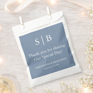 Blue Monogram Gastgeschenk Hochzeit Bag Geschenktütchen