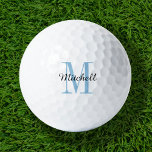 Blue Monogram Initial and Name Personalisiert Golfball<br><div class="desc">Erhöhen Sie Ihr Golfspiel mit unseren individuellen Golfbälle, personalisiert mit einem einfachen Monogramm-Initial und einem Skriptnamen-Overlay. Wählen Sie aus einer großen Auswahl an Farben, um ein zeitloses Design zu schaffen, das wirklich einzigartig ist. Diese Golfbälle sind ein perfektes Geschenk für jeden Anlass, ob Weihnachten, Vatertag oder Muttertag. Mit ihrer durchdachten...</div>