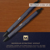 Blue Monogram Initial Business Pen Kugelschreiber