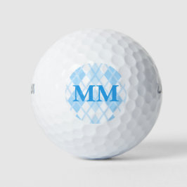Blue Monogram Initial Golfball
