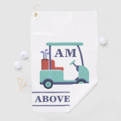 Blue Monogram Initial Golfhandtuch (Insitu)