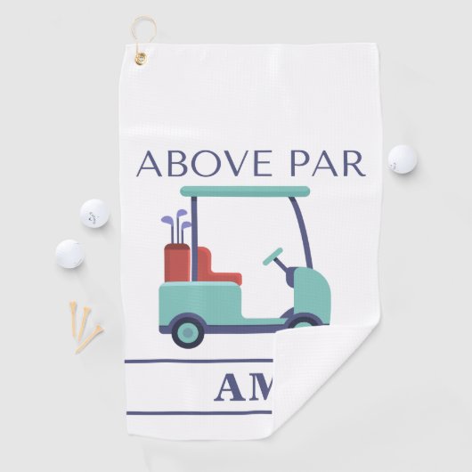 Blue Monogram Initial Golfhandtuch (Insitu)