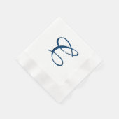 Blue Monogram Initial Serviette (Ecke)