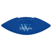 Blue Monogram Initials Football (Panel)