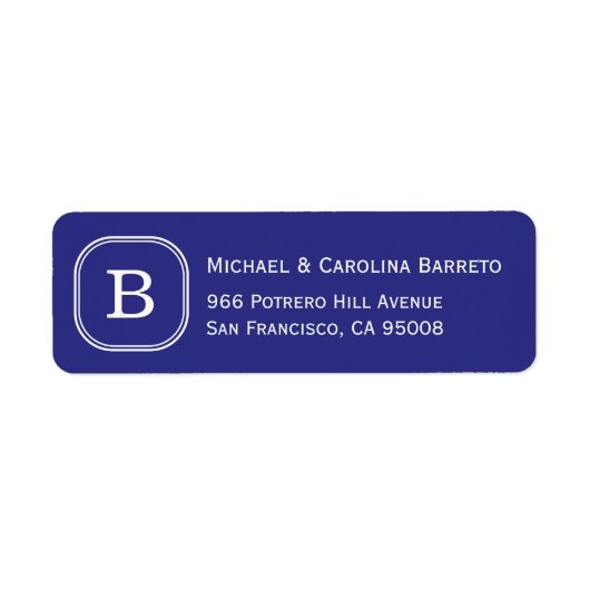 Blue Monogram Labels (Vorne)