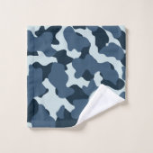 Blue Monogram Large Cow Print Badhandtuch Set (Waschlappen)