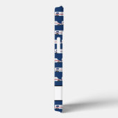 Blue Monogram Mail Carrier Postwagen Case-Mate iPhone Hülle (Rückseite / Rechts)