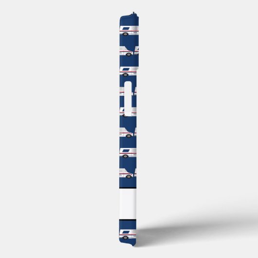 Blue Monogram Mail Carrier Postwagen Case-Mate iPhone Hülle (Rückseite / Rechts)