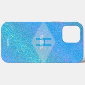 Blue Monogram Mottling CaseMate iPhone HAMbyWG Case-Mate iPhone Hülle (Rückseite (Horizontal))