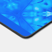 Blue Monogram Name Watercolor Modern Desk Mat Schreibtischunterlage (Ecke)