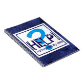Blue Monogram Parody Notizblock (Rechte Seite)
