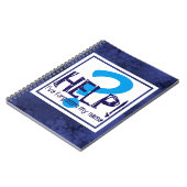 Blue Monogram Parody Notizblock (Linke Seite)