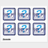 Blue Monogram Parody Quadratischer Aufkleber (Blatt)