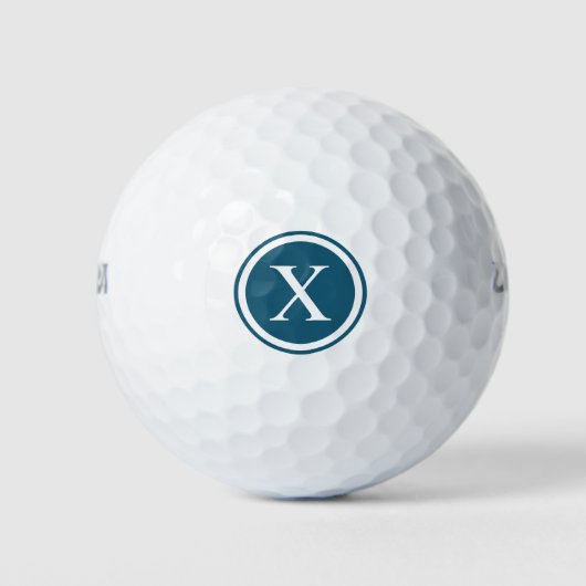 Blue Monogram Personalisierte Golfbälle (Vorderseite)