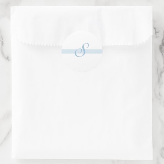 Blue Monogram S Runder Aufkleber (Tasche)