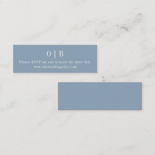 Blue Monogram UAWG Website Mini-Abschlusskarte Mini Visitenkarte (Vorne/Hinten)