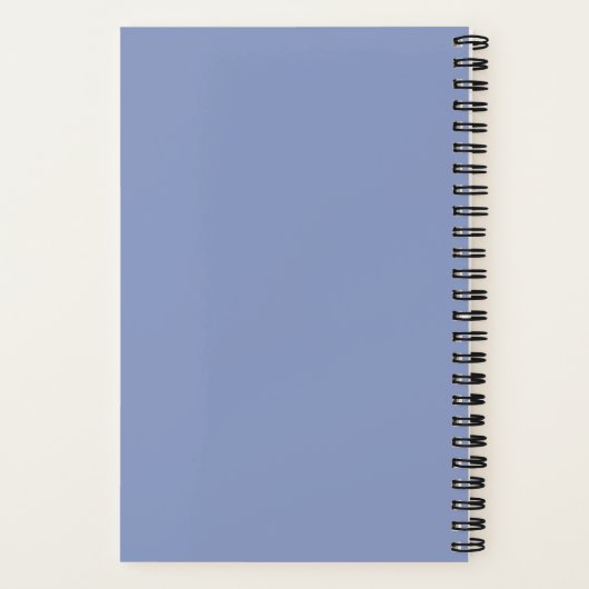 Blue Monogram und Name Notizblock (Rückseite)