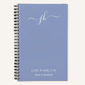 Blue Monogram und Name Notizblock (Vorderseite)