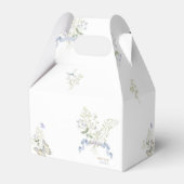 Blue Monogram Wappen Peter the Rabbit Baby Dusche Geschenkschachtel (Rückseite)